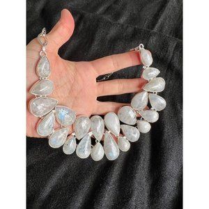 AMAZING Goddess Rainbow Flash Moonstone Necklace 1